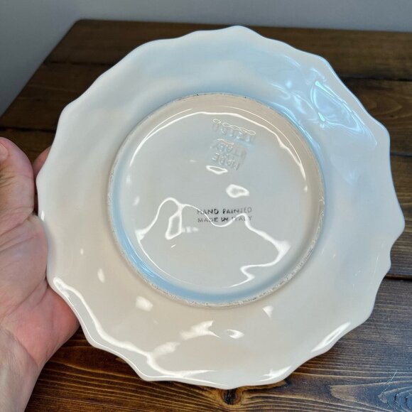 8.5” Pink Flower Daisy Serving Bowl Dish Marshall Field's Made In Italy #12150 - Picture 5 of 7